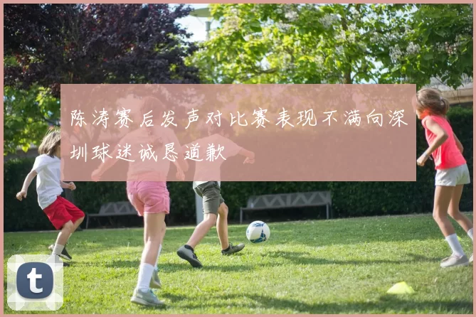 陈涛赛后发声对比赛表现不满向深圳球迷诚恳道歉